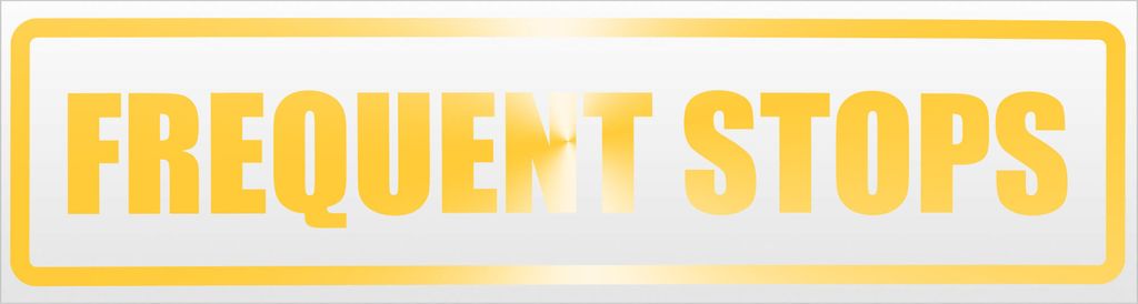 Kiwistar Frequent Stops Magnetschild Schild magnetisch - 45cm Gelb - reflektierend - Magnetfolie für Auto PKW Kfz