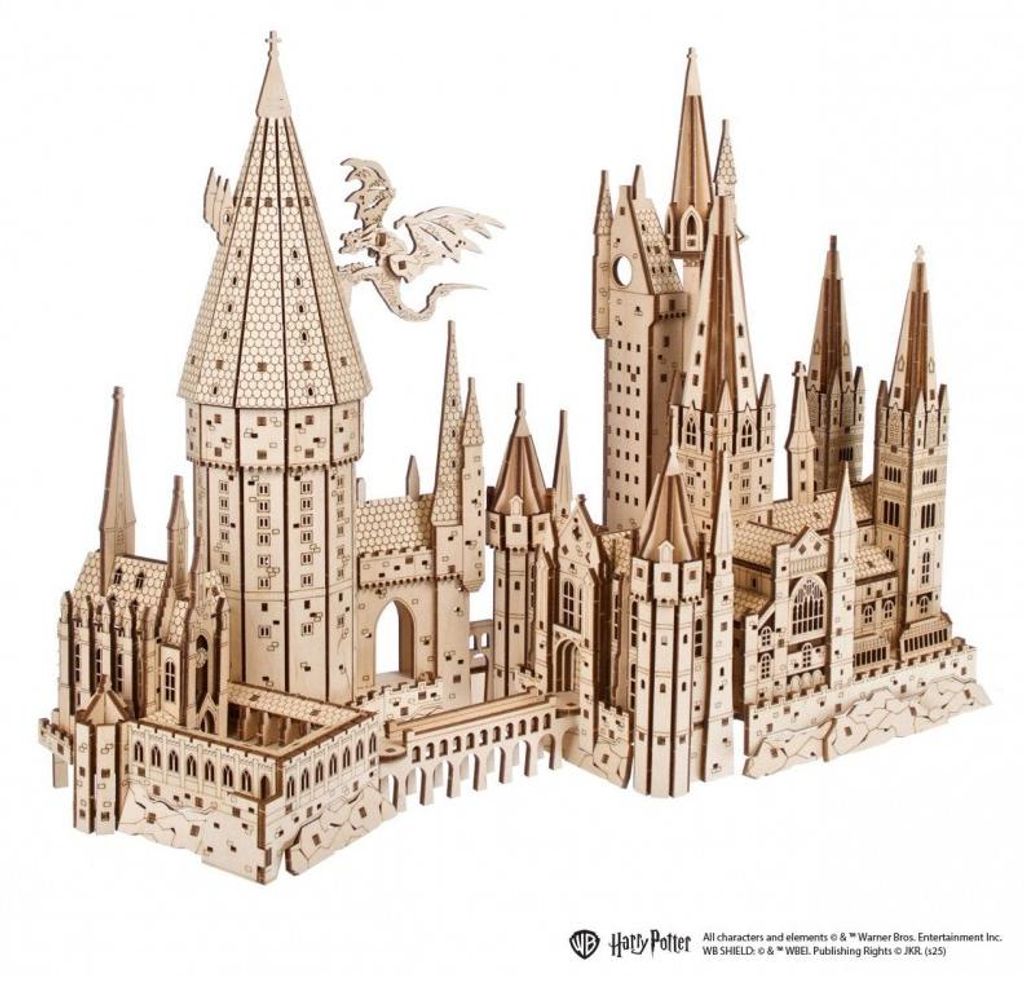Puzzle 3D, Château de Poudlard, Ugears, bois, 340 pièces Image du produit 
