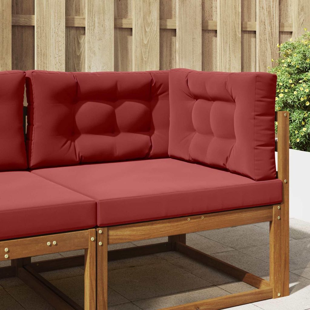 Sofakissen für draußen (3 pcs)- CLORIS - Weinrot Polyester - Gartenmöbelauflagen C1738