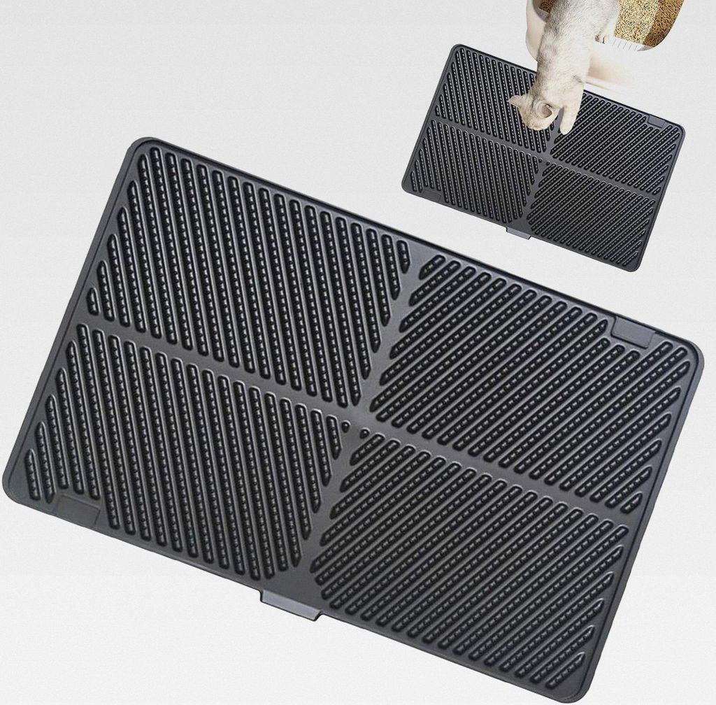 Litter Mat - Indoor Katzenstreu Teppich Für Kitten,Extra Groß Faltbar Wasserdicht Bodenmatte Indoor Katzen Futterplatz Schutz für Wohnung Kitten...