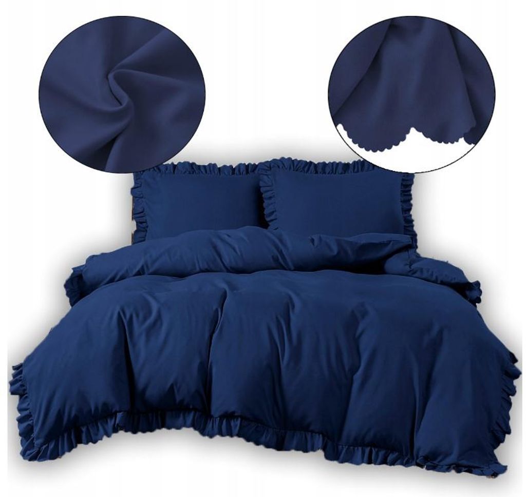 Bettwäsche Set mit Rüschen 140x200 + 70x80 – Luxus, romantisch, elegant