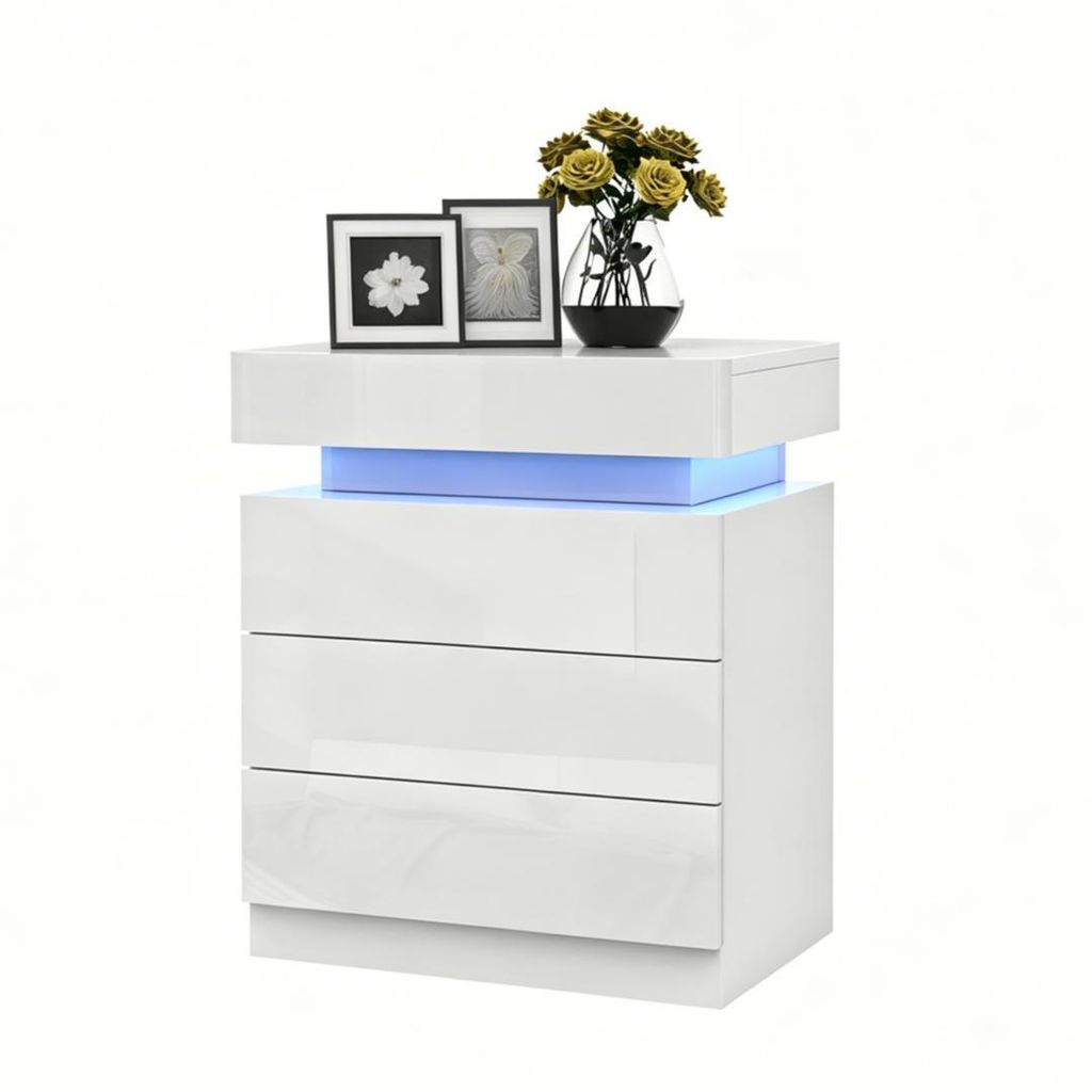 Nachttisch Nachtschrank mit LED-Beleuchtung mit 3 Produktbild 