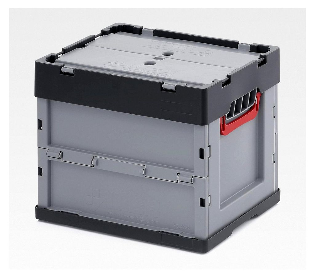 2er Set Profi Faltbox 40 x 30 x 32 mit Deckel und Zollstock