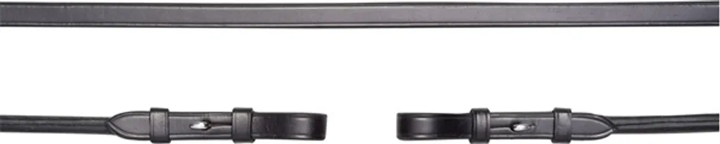 Rênes de candélabre Schockemöhle Sports cousues rond Black Silver WB