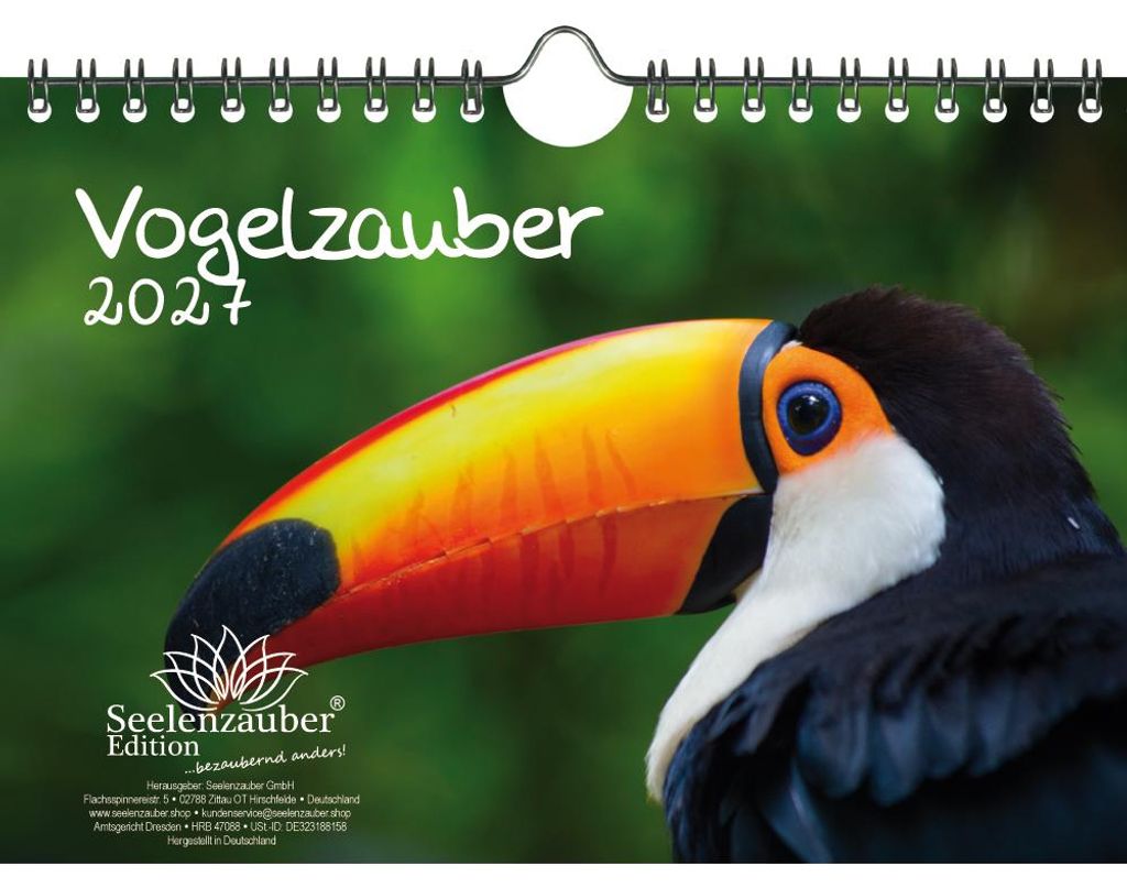Vogelzauber DIN A5 Kalender für 2027 Vogel - Seelenzauber