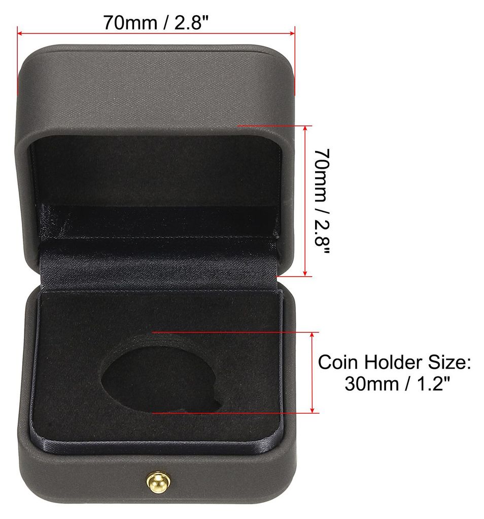 Mš¹nzdisplay-Box, Mš¹nzpr?sentations-Display-Box Mš¹nzbox Mš¹nzkoffer mit Mš¹nzhalter fš¹r 30mm Scheidemš¹nze fš¹r Silberdollar-Sam...