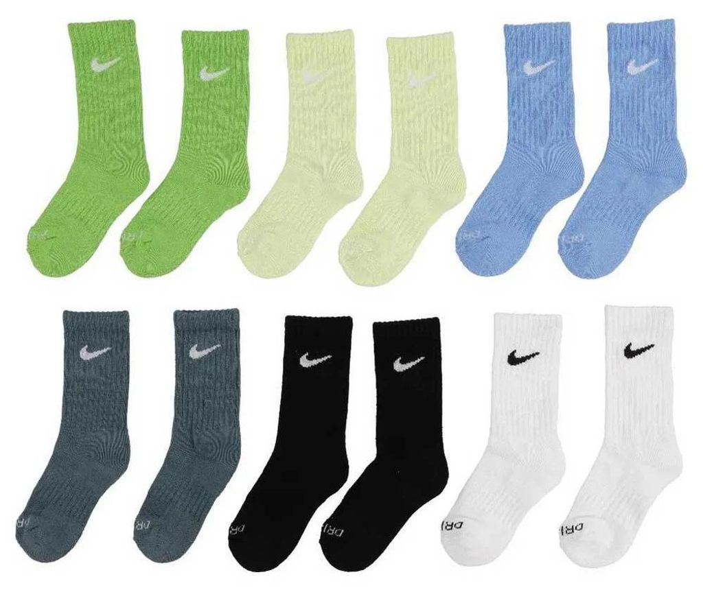 Nike Kids Dri Fit Performance Basic Crew Socken 6 Paare Mehrfarbig EU 23 1/2-27 Kinder Mehrfarbig EU 23 1/2-27