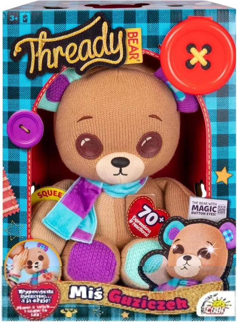 Ours en peluche interactif Thready Bear Mi Button 23001 avec sons doux
