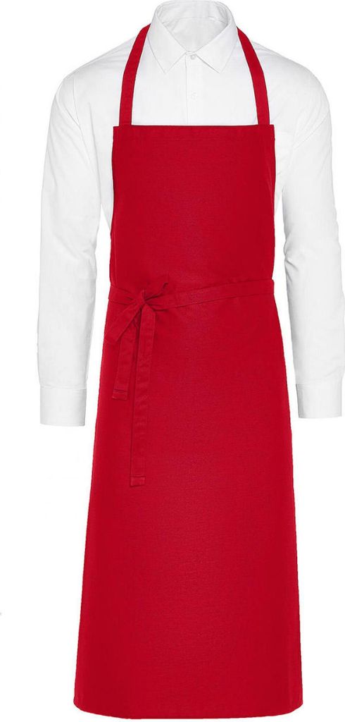 SG Accessories JG21-REC | PARIS - Recycled Bib Apron 110x78 cm - Farbe: Red - Größe: One Size