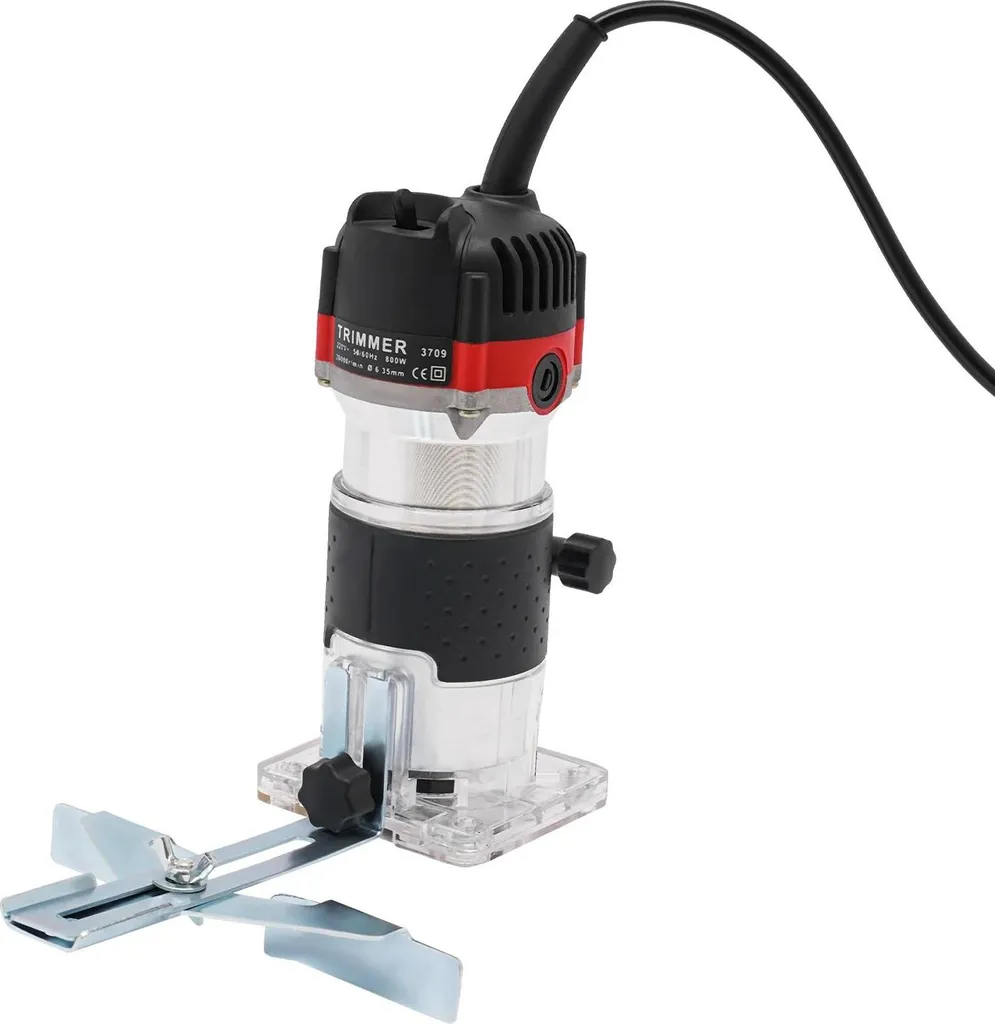 Défonceuse pour rainurage et chantournage bois 800W compacte rouge - 6