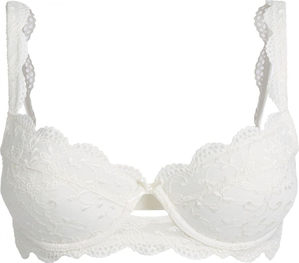 Nina von C. Balconnet Dekollete Dirndl BH Silver Edition Champagner Stickerei