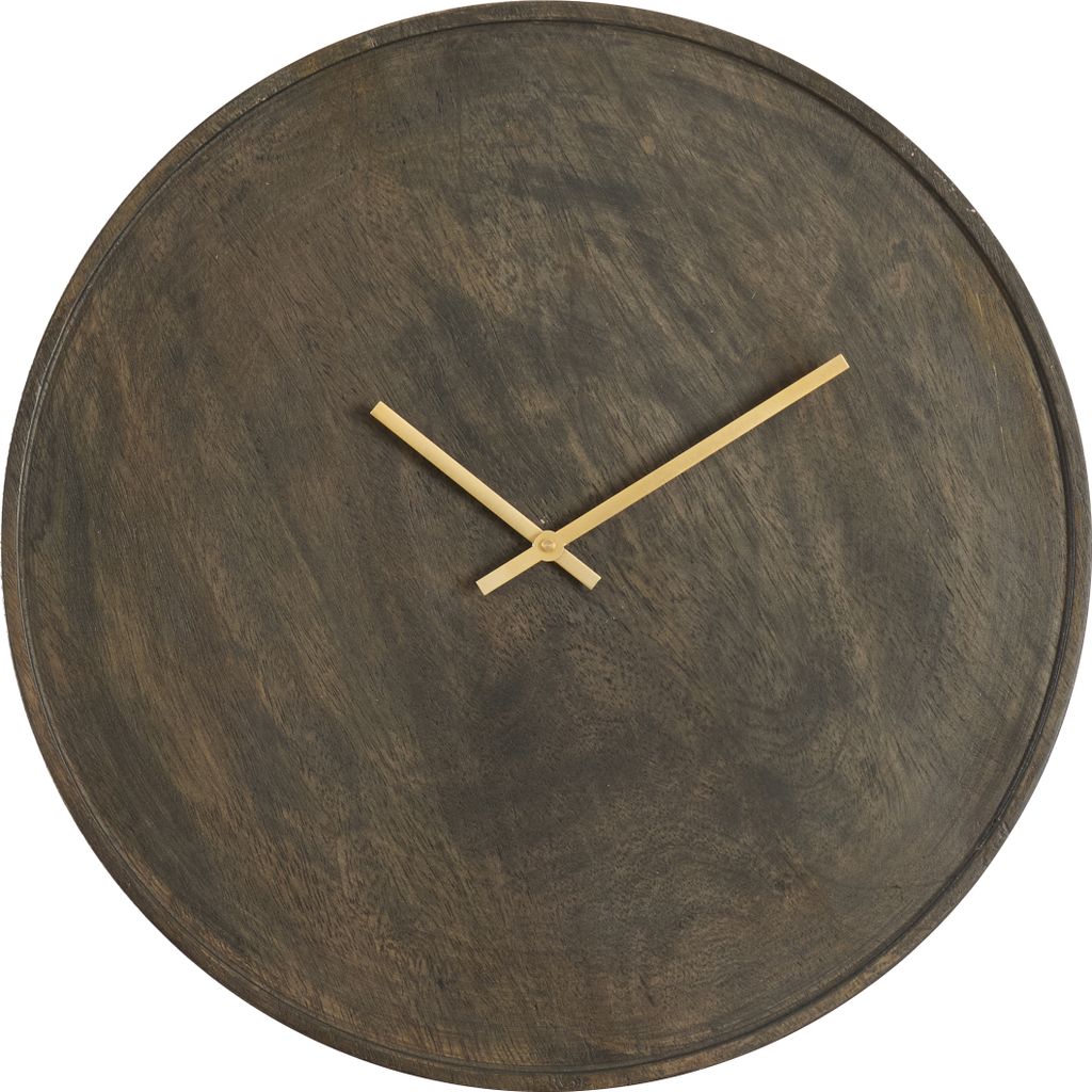 Light & Living - Wanduhr VETI - 41x6x41cm - Braun