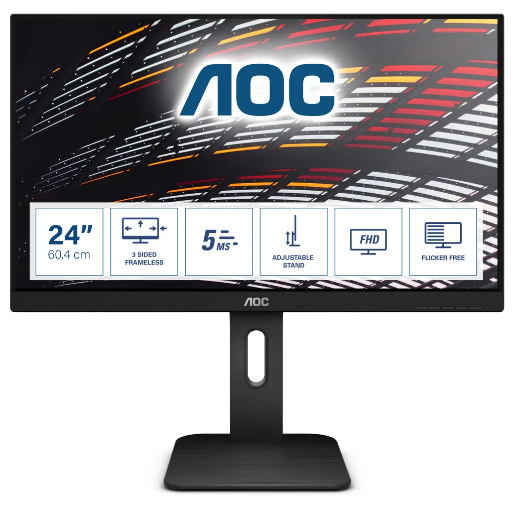 AOC 24P1 Moniteur PC Full HD 24 pouces LED Noir pour le bureau
