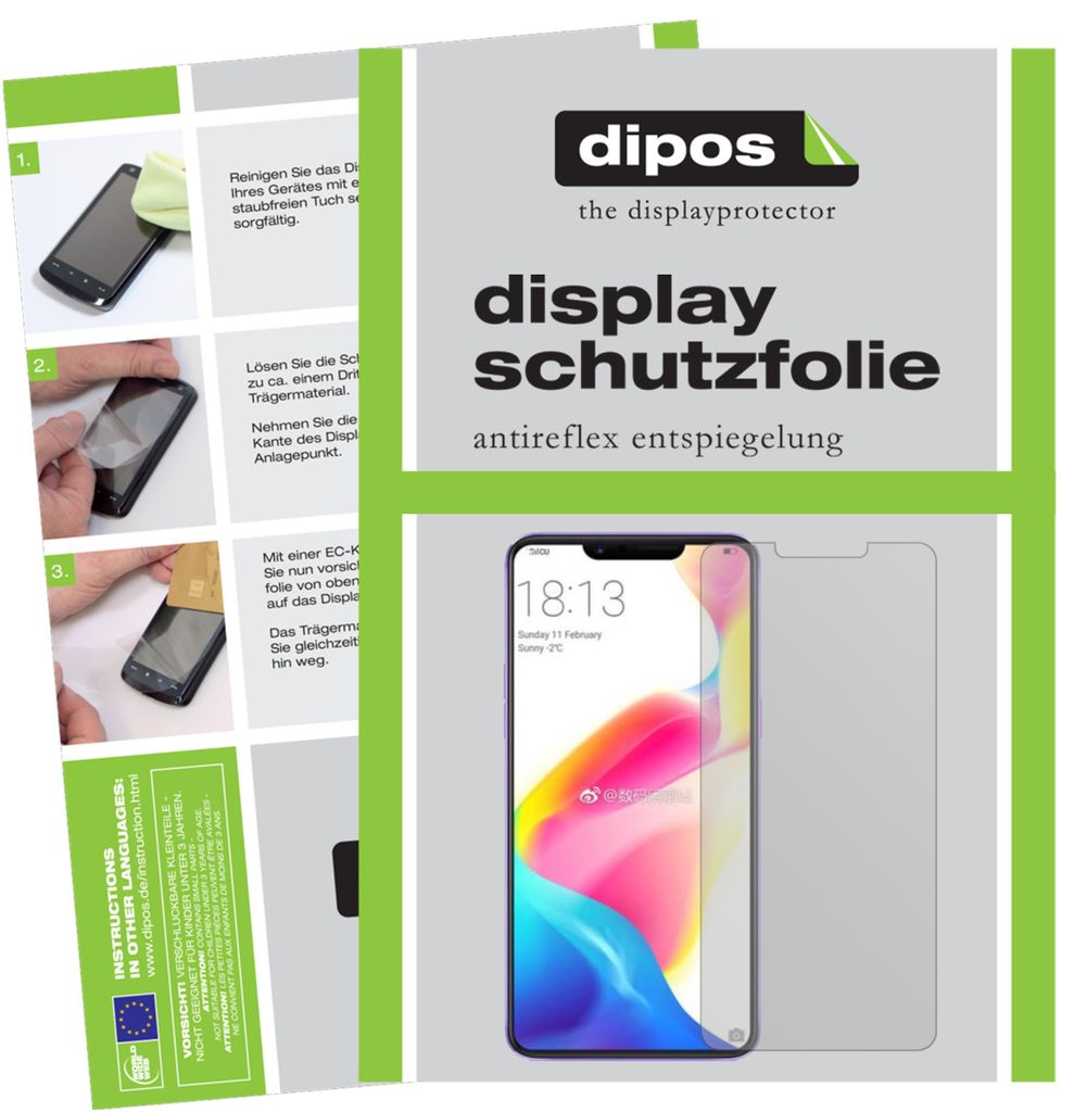 2x Schutzfolie für Oppo R15 Dream Mirror matt Displayschutzfolie Folie Display