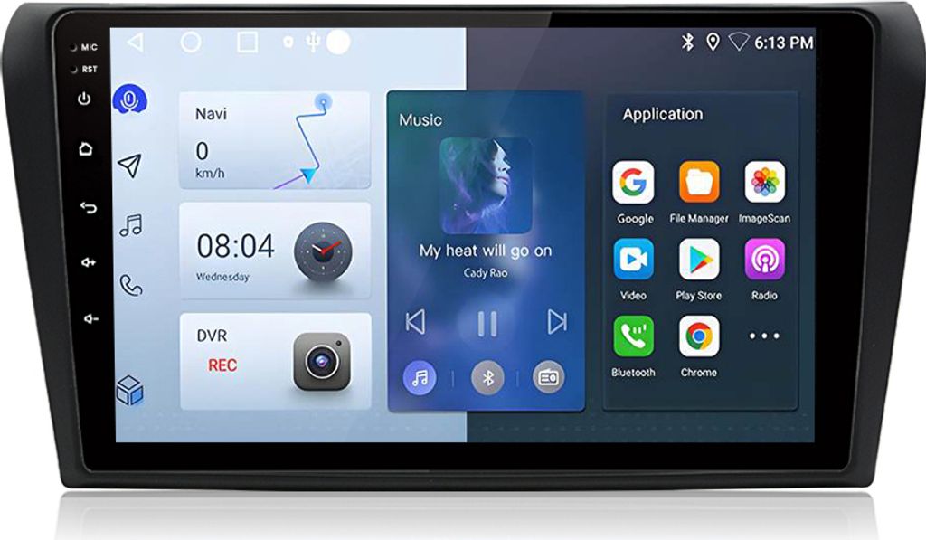 9''HD Android13 Android auto carplay 1+32G Autoradio für Mazda3 2003-2009 SWC RDS GPS BT WIFI DAB
