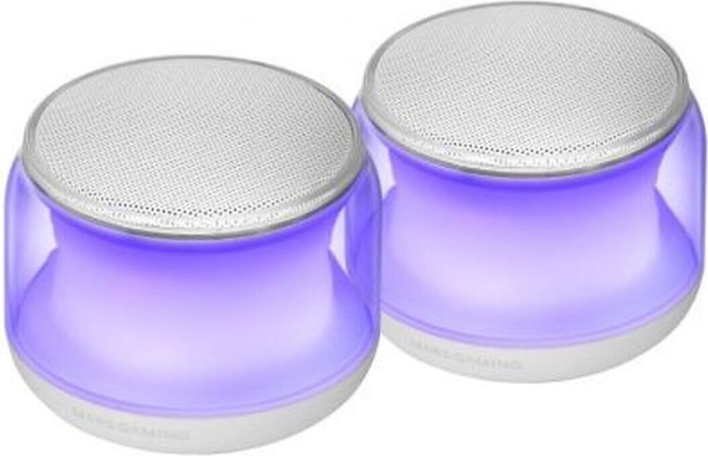 Bluetooth-Lautsprecher Mars Gaming MSAURAW Weiß 15 W Produktbild 