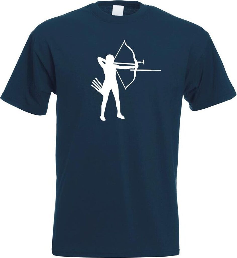 Kiwistar - T-Shirt - Navy - Bogenschießen Bogensport Motiv Bedruckt Funshirt Design Print - mit Motiv Bedruckt - Funshirt Design - Sport - Freizei...