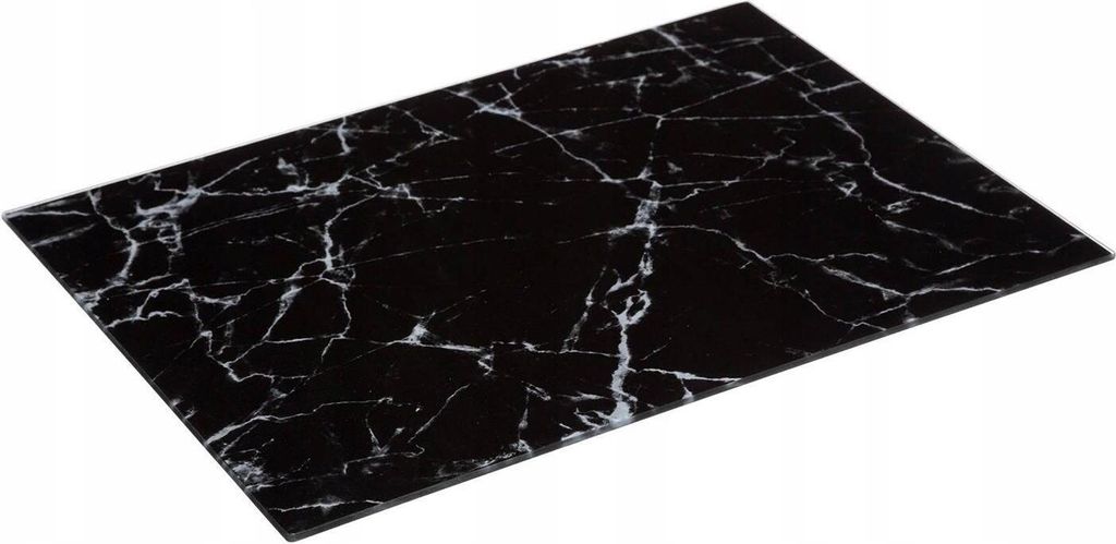 Schneidebrett aus Glas mit Marmor-Muster, schwarz, 30 x 40 Produktbild 