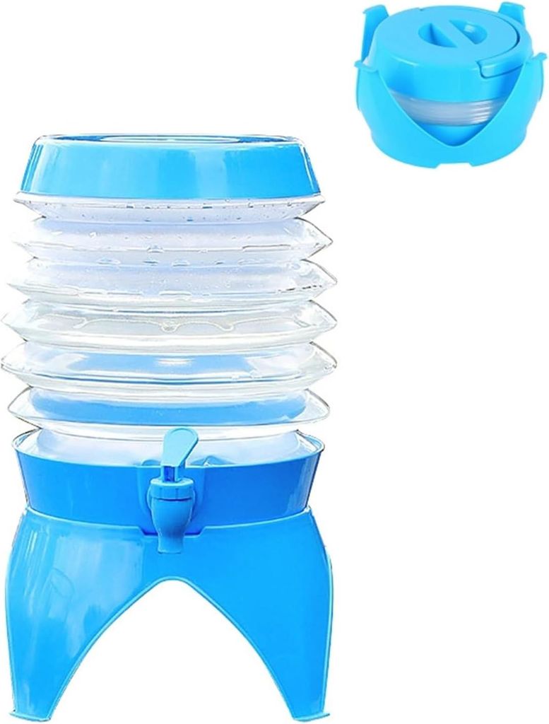 Faltbarer Wasserbehälter mit Hahn - 5 Liter Fassungsvermögen - Camping- und Wohnmobilzubehör