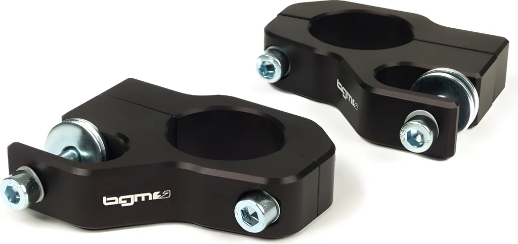 Fixation Amortisseur BGM PRO Clip-on Aluminium CNC Lambretta LI SX DL Noir