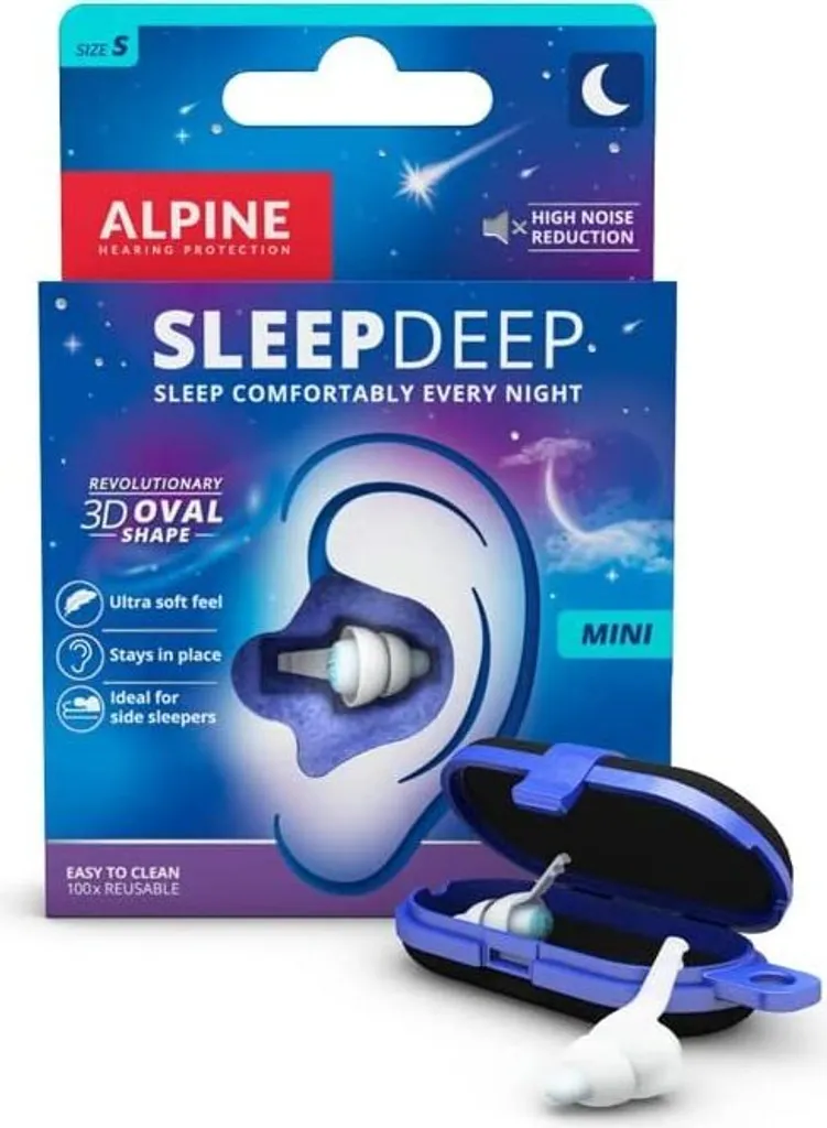 Bouchons d'oreilles 27dB Alpine SleepDeep Mini anti-ronflements 1 St.