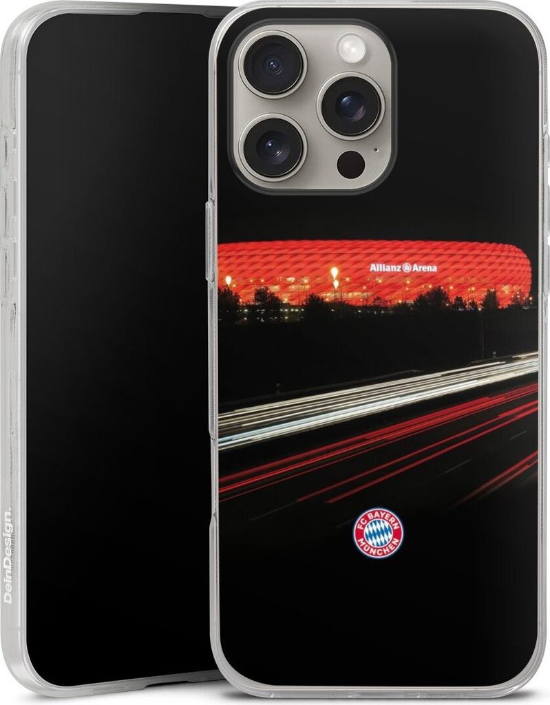 DeinDesign Handyhülle für Apple iPhone 16 Pro Max Silikon Hülle Case Smartphone Schutzhülle FC Bayern München FCB Stadion
