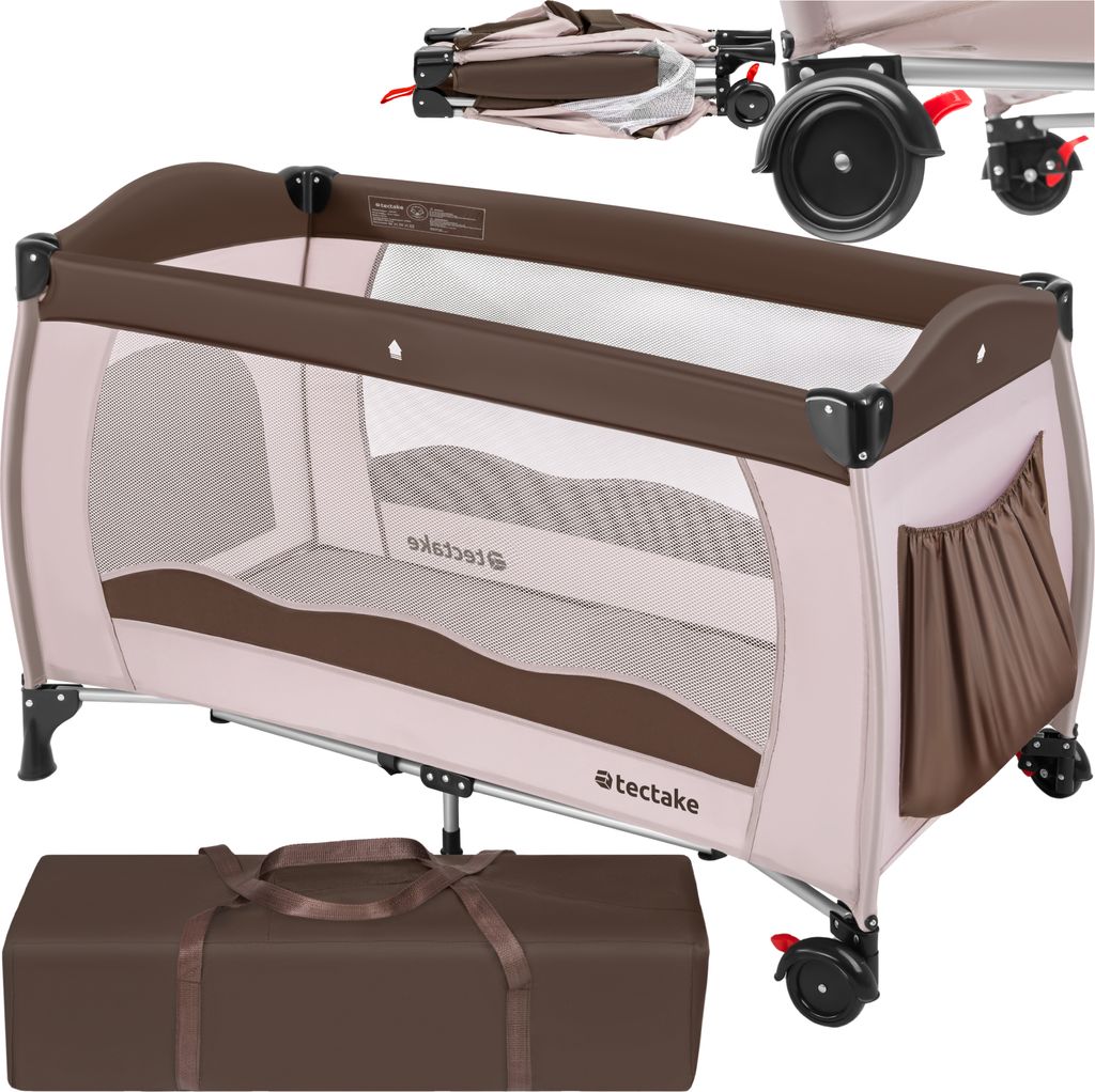 tectake® Kinder Reisebett klappbar inklusive Tragetasche, Produktbild 
