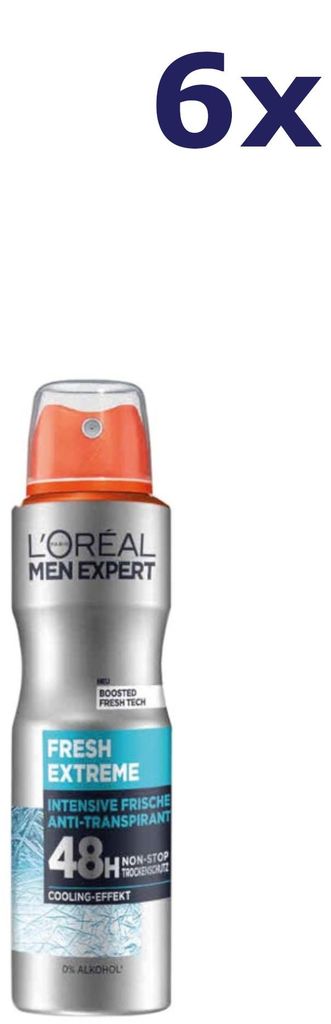 6x L'Oréal Men Expert Deodorant Fresh Extreme 48H Non-Stop Produktbild 