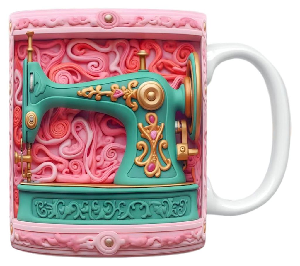 Personalisierter Häkelbecher aus Keramik mit Garn-, Häkelnadel- und Häkelwerkzeug-Design – das perfekte Geschenk für häkelnde Mütter, Omas,...