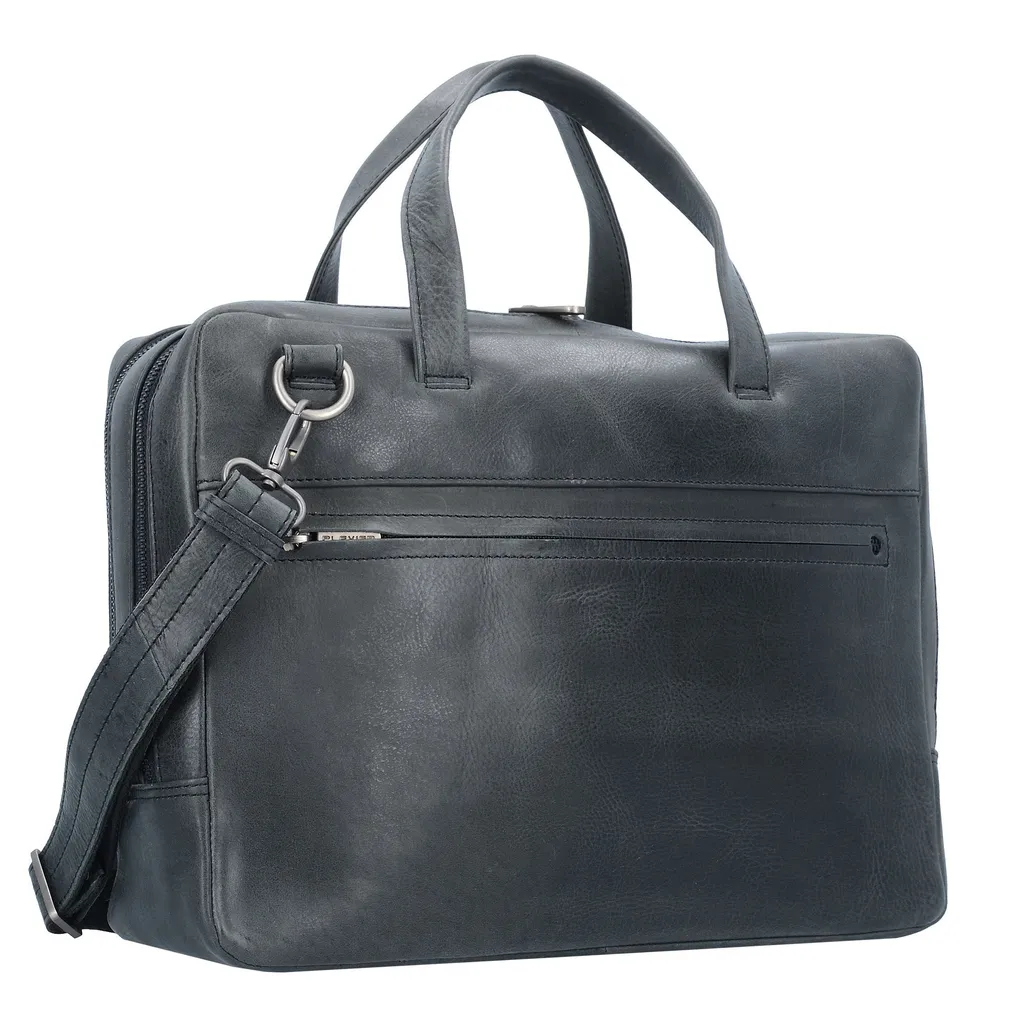 Borsa Ufficio Plevier Pure 36cm Pelle Nero - Praticità Quotidiana