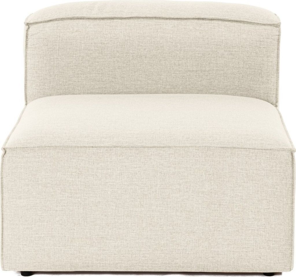 Hanah Home, Fora O1 - Ecru, 1-Sitzer-Sofa, 100 % Hainbuche, Ekru, 83 x 105 x 66 cm