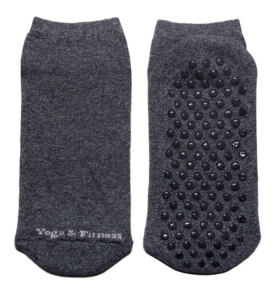 Herren Sport Socken mit ABS-Noppen aus Baumwolle Yoga und Fitness Dunkelgrau Größe 43-46