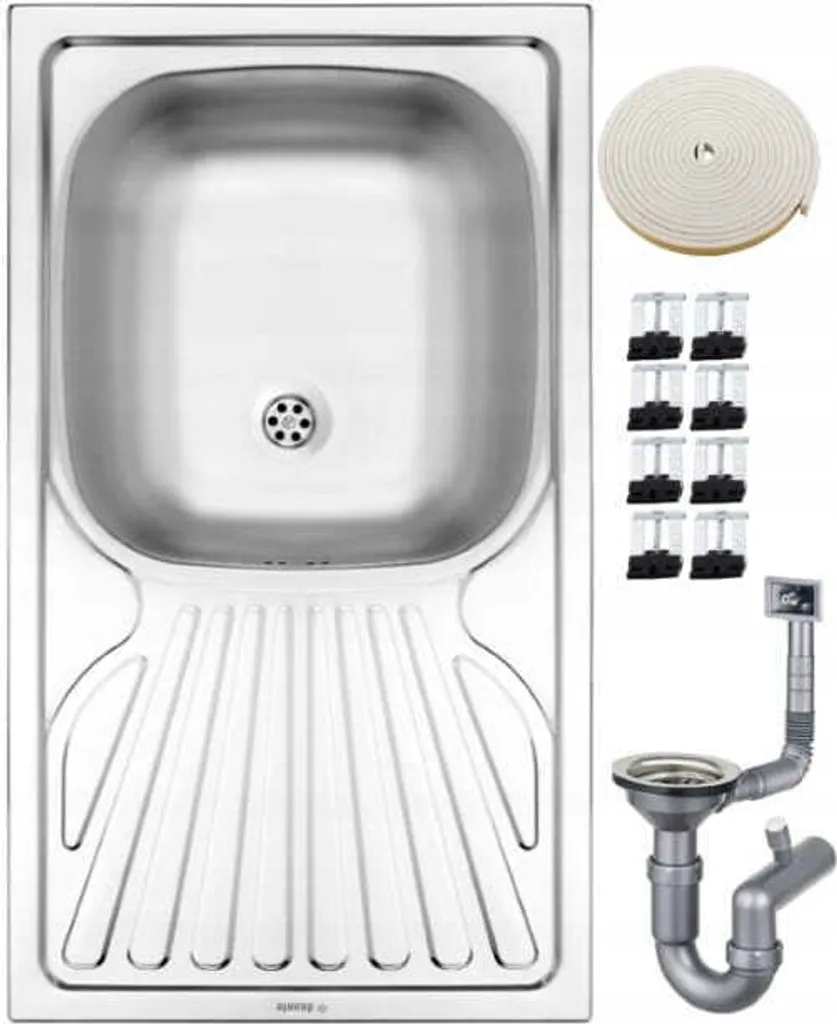 Lavello Cucina Incasso 76x43 1 Vasca Acciaio | Prezzo Imbattibile