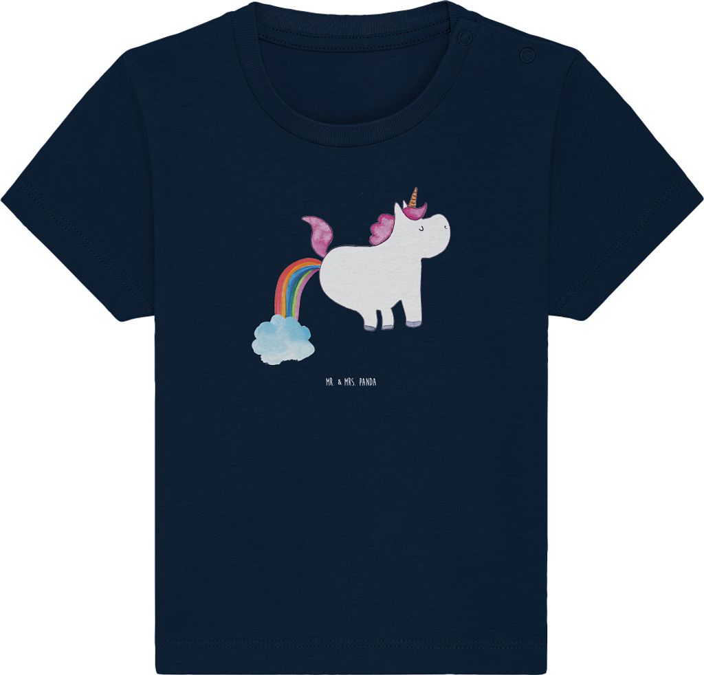 Mr. & Mrs. Panda Babyshirt Einhorn Pupsen 24. - 36. Monat - French Navy - Geschenk, T-Shirt, Lustig, Unicorn, Spaß, Glitzer, Regenbogen, Baby Shir...