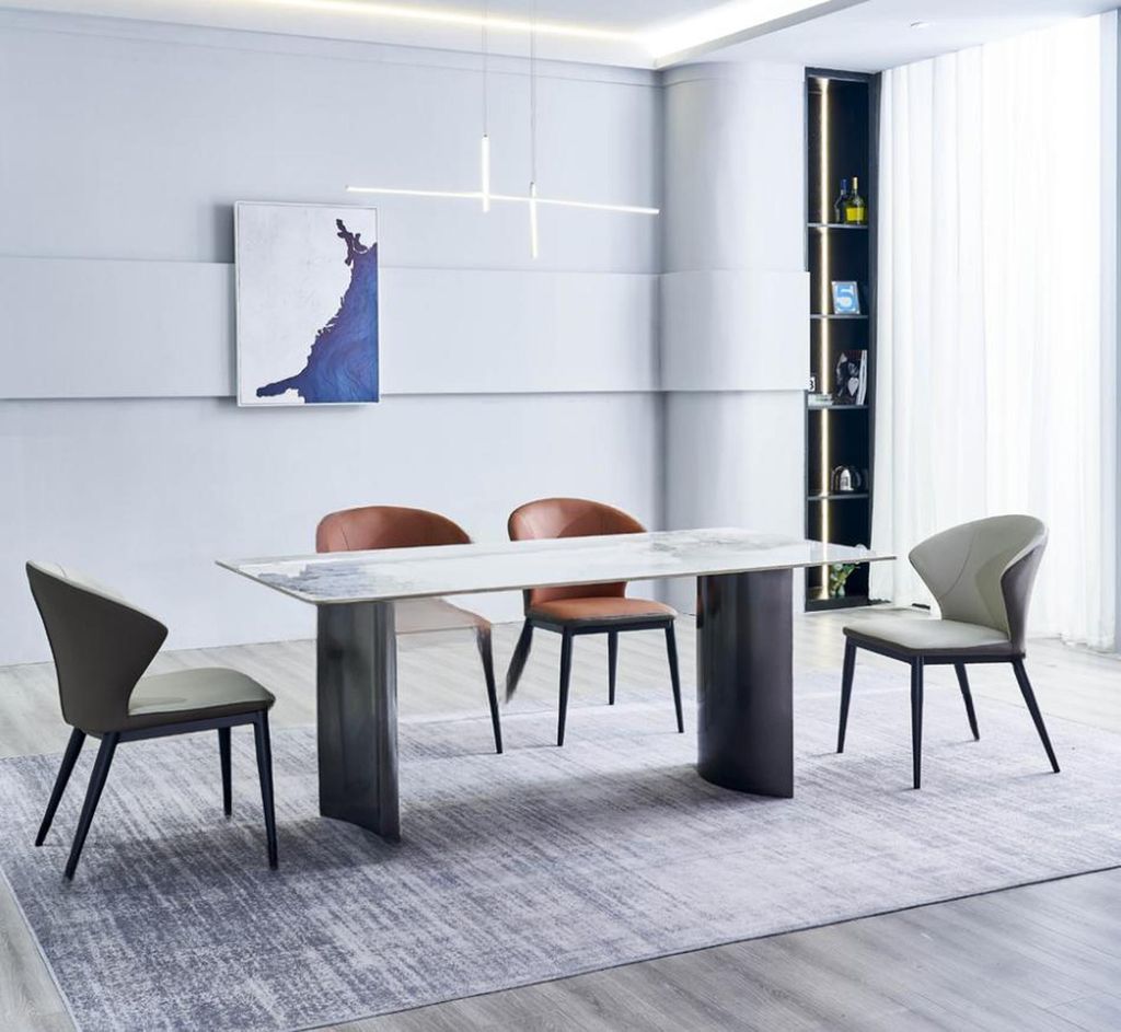 Esszimmer Möbel Moderner Esstisch 6x Polsterstühle Designer Essgruppe