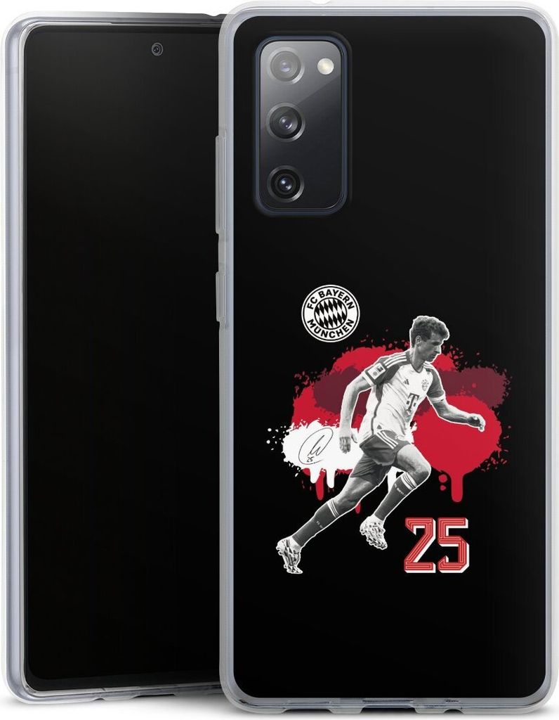DeinDesign Handyhülle für Samsung Galaxy S20 FE Silikon Hülle Case Smartphone Schutzhülle FC Bayern München Offizielles Lizenzprodukt Thomas...