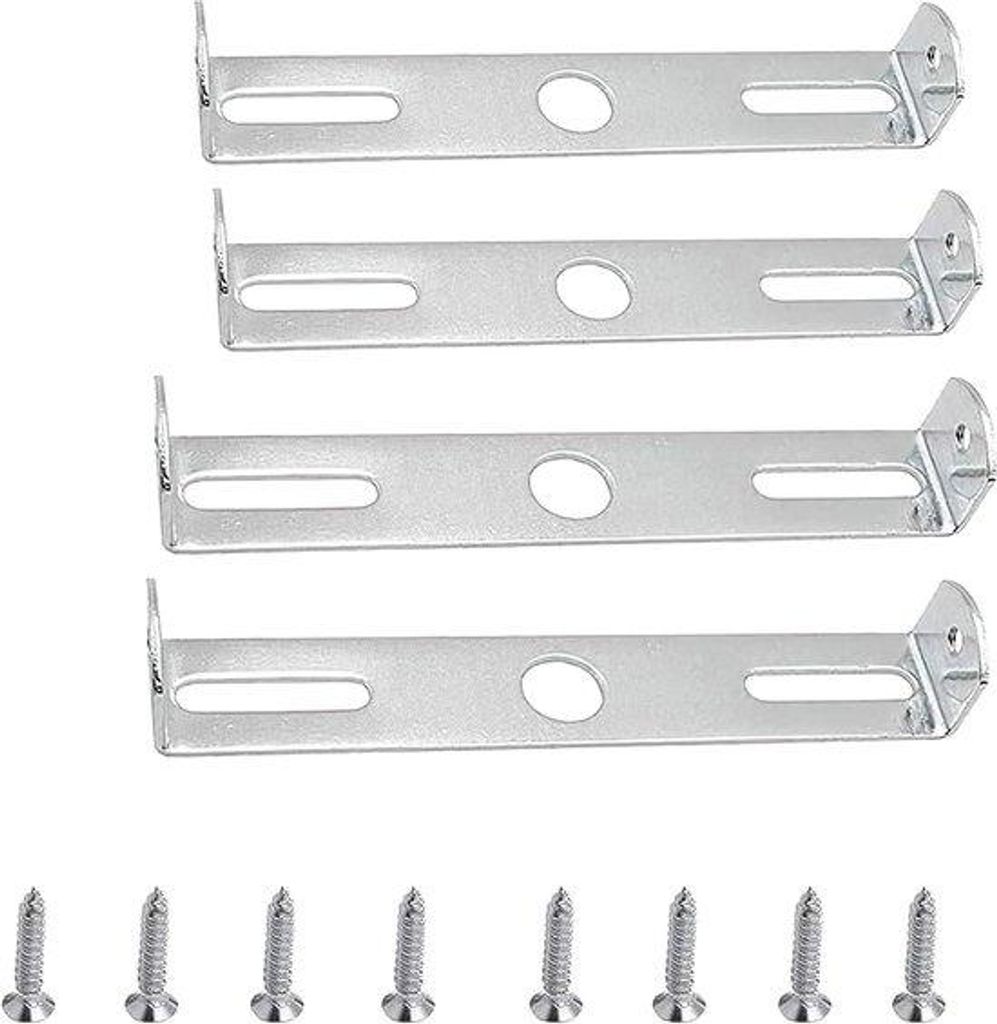 Kronleuchterhalter - 4-teiliges Set für Hängesicherung von Leuchten - Büro - Silber.