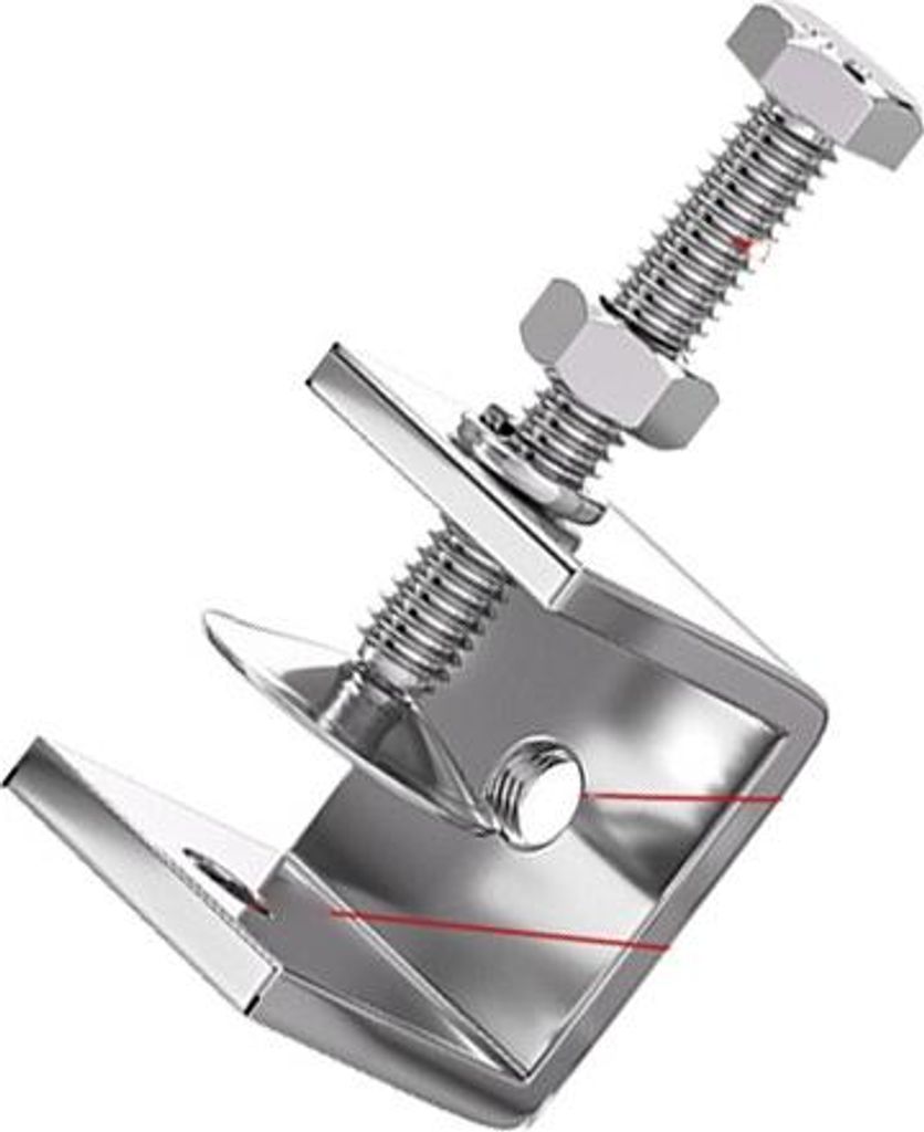 INF 65mm Öffnung Schmetterling Stahlträger Kabelklemme mit 304 Sechskantschraube