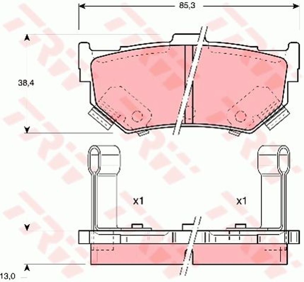 TRW Bremsbeläge Satz Hinten für SUZUKI SWIFT II Schrägheck (EA, MA) GDB884