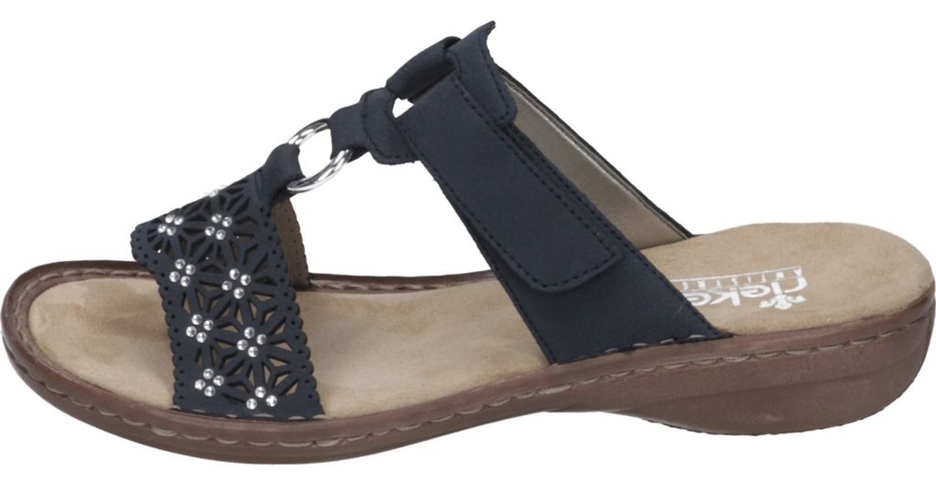 Rieker Damen Pantolette blau, Damen:40 EU