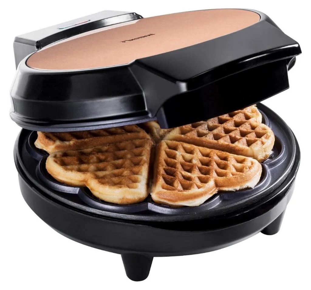 Gaufrier Bestron AMW700CO 700W, appareil à gaufres en cuivre antiadhésif