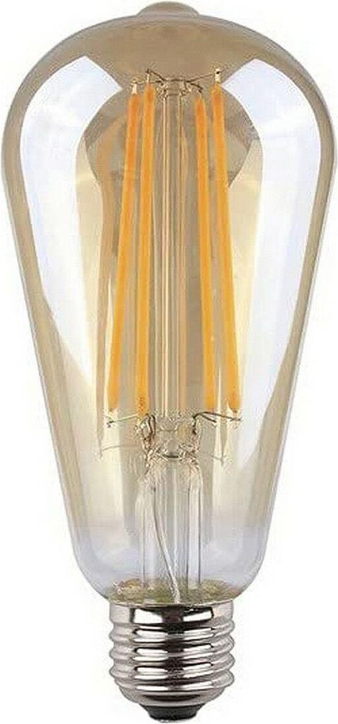 Eiförmige Glühbirne mit LED-Faden. Vintage-Glas e27 6w 500lm 2000k warmes Licht ø6,4x14,2cm edm