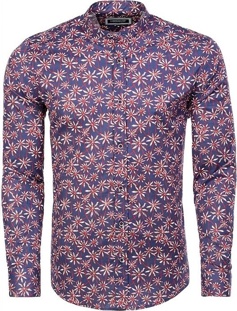 Brandneu Designer Hemd CARISMA 8458 Navy/Rot S