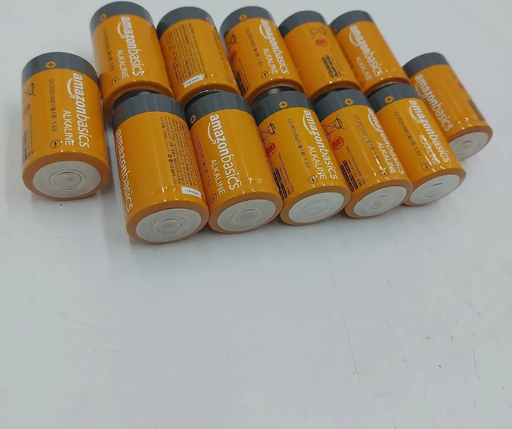 12 Piles D LR20 1,5V Haute Performance AmazonBasics Technologie Durable - 2