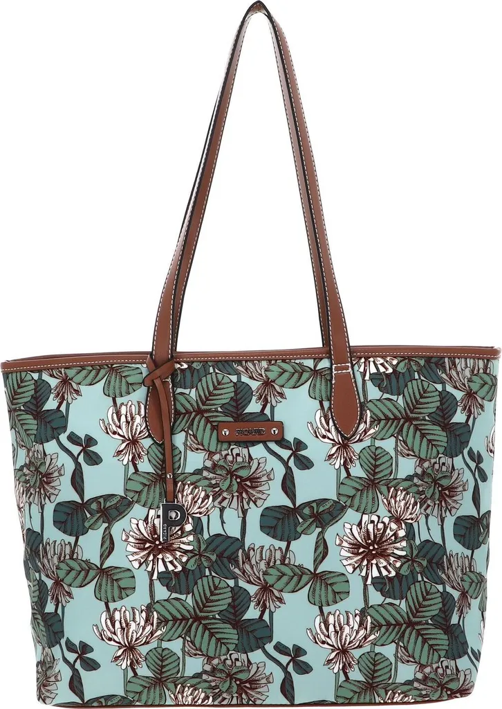 Borsa Shopper PICARD Sonja Flowerbed Turchese - Shopping Bag Leggera