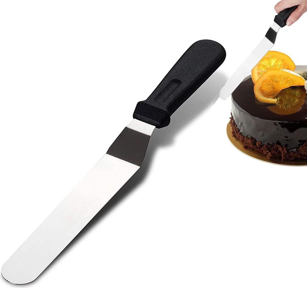 6 Zoll Tortenspachtel, Winkelpalette, Edelstahlklingenspatel klein Backzubehör für Haushalt, Bäckerei oder Küche