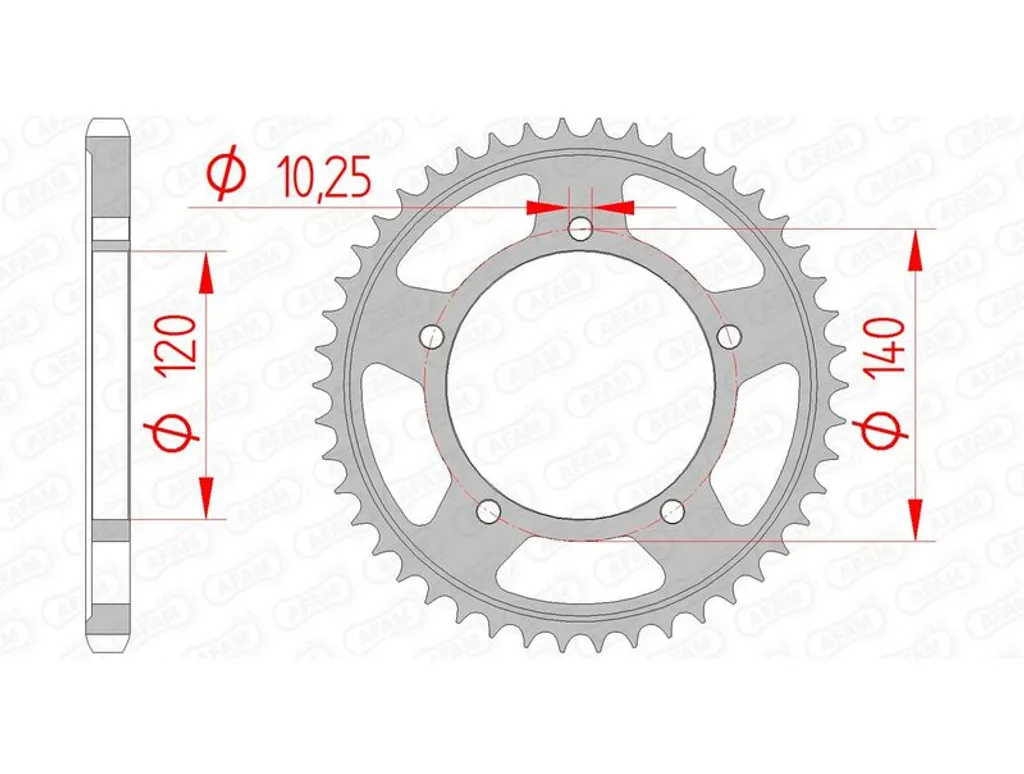 Corona AFAM 14604 Acciaio Passo 525 - Efficienza Trasmissione