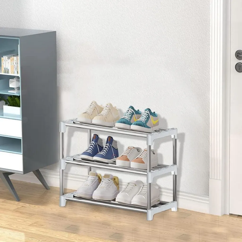 Rangement chaussures gain de place 3 niveaux pour petits espaces - 2