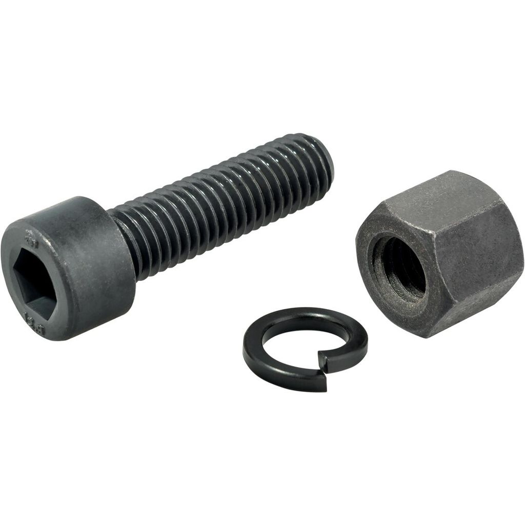 HALDER Schraube, Mutter und Federring Set für Ø 60 mm verstärktes Tempergussgehäuse