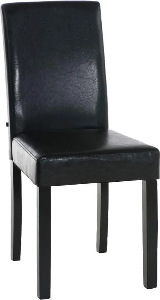 Elegante Sedia Design Marrone Ecopelle e Metallo Nero per Soggiorno